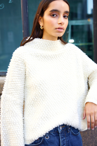 Kinney Abby Boucle Sweater Ivory