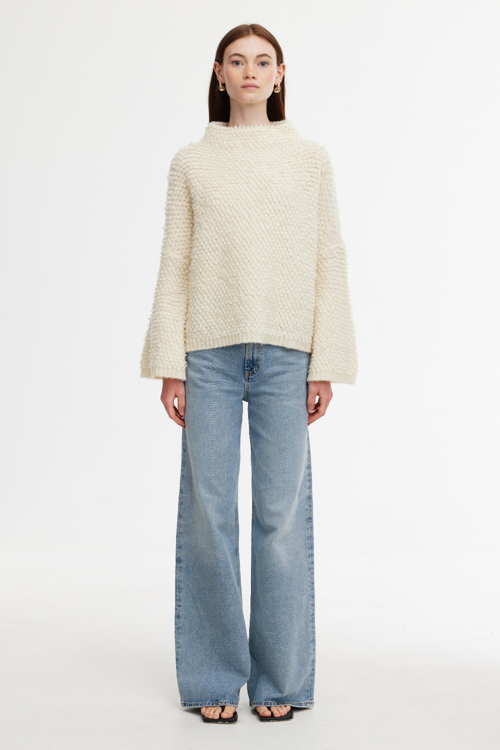 Kinney Abby Boucle Sweater Ivory