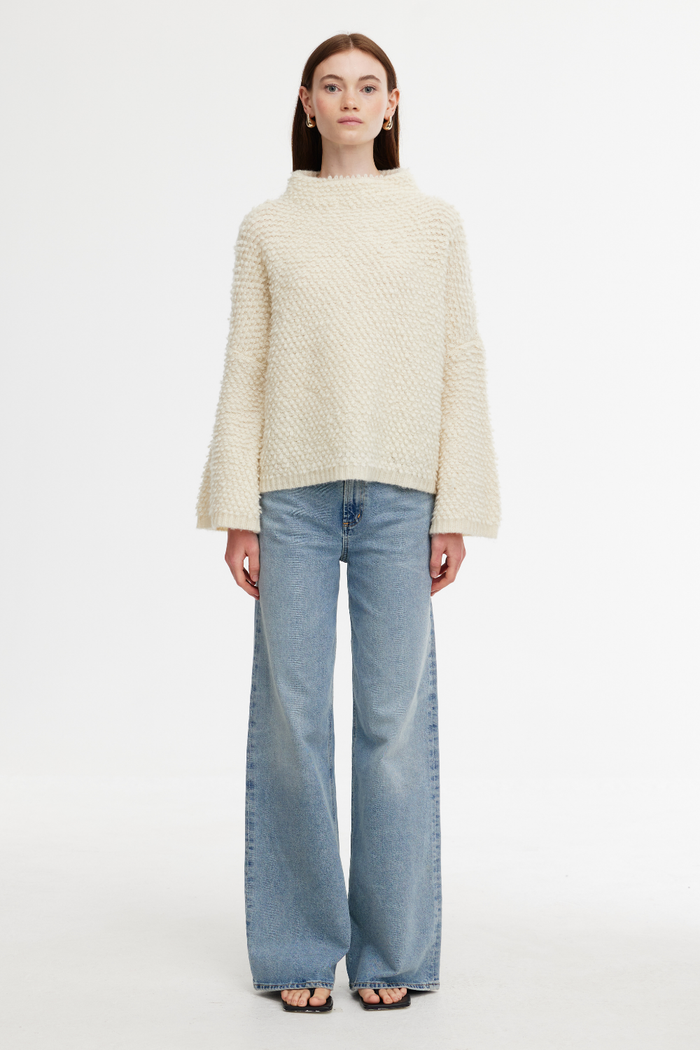 Kinney Abby Boucle Sweater Ivory