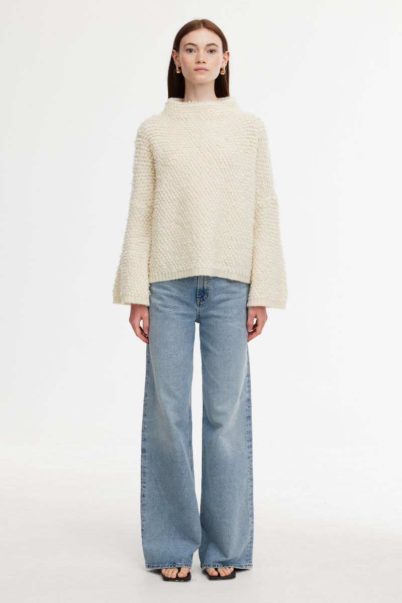 Kinney Abby Boucle Sweater Ivory