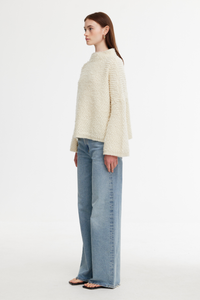 Kinney Abby Boucle Sweater Ivory