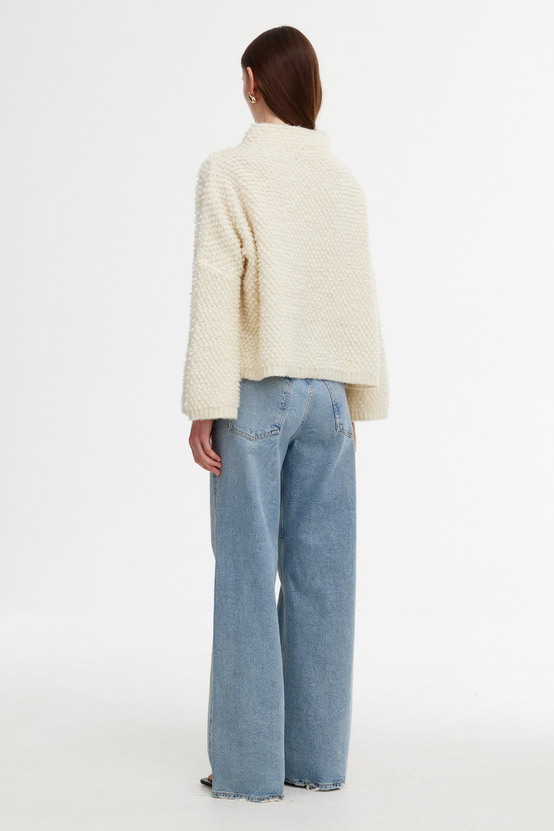Kinney Abby Boucle Sweater Ivory