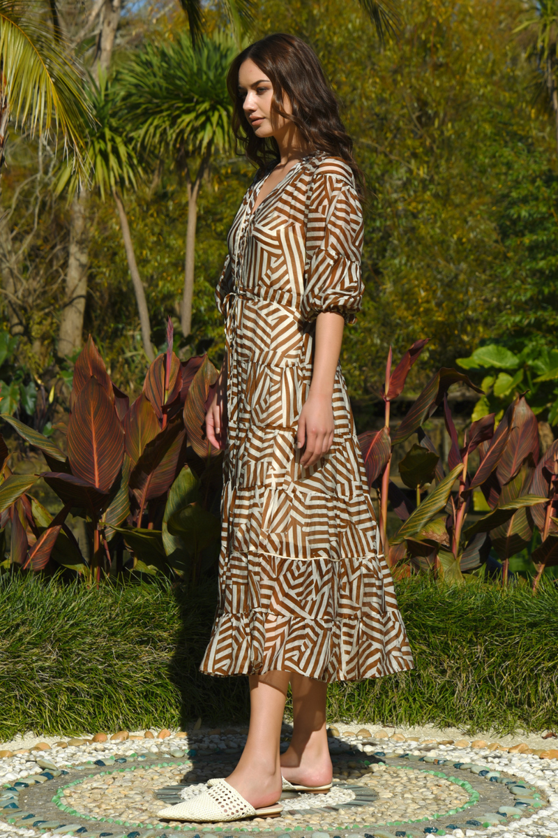 Cooper All Together Now Dress Caramel Kaleidoscope Pre-Order