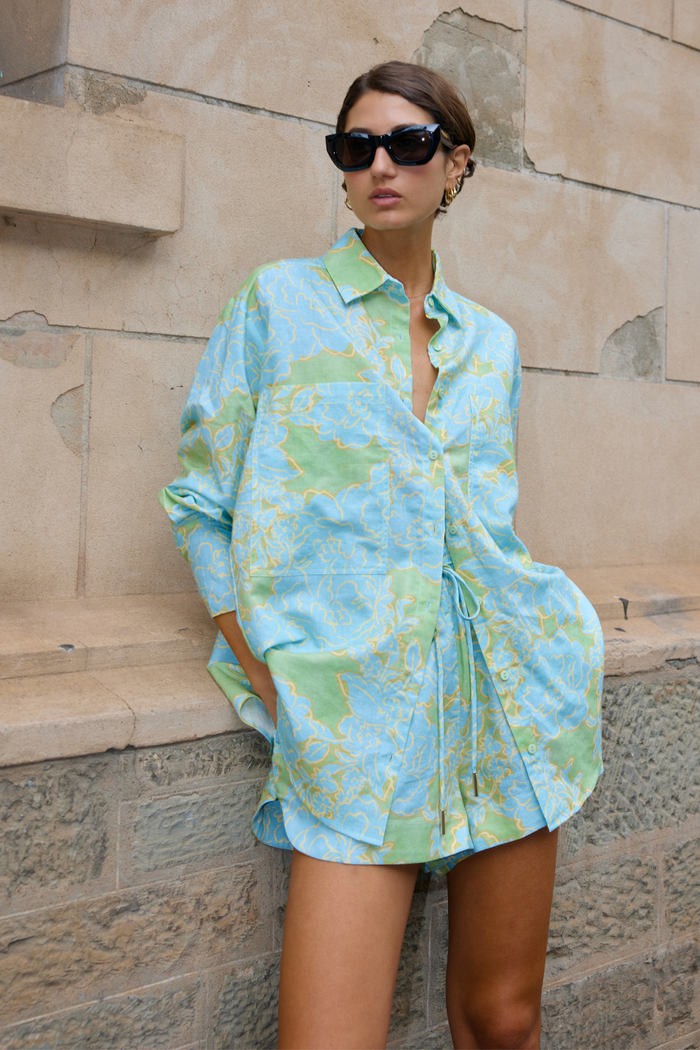 Kinney Alma Shirt Ocean Bloom