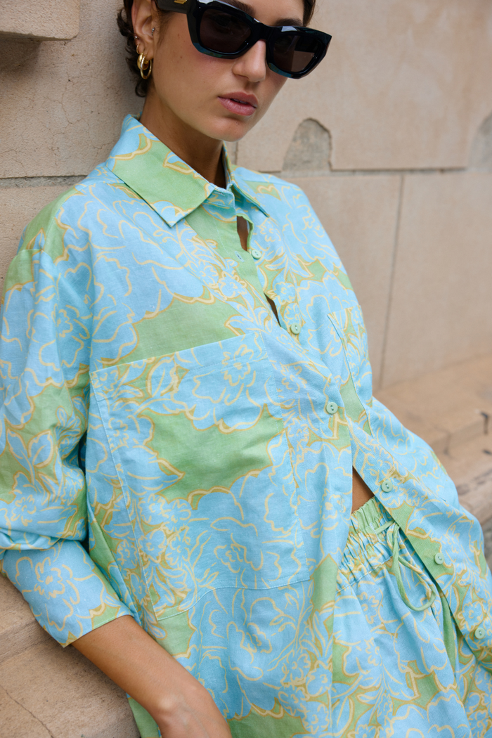 Kinney Alma Shirt Ocean Bloom