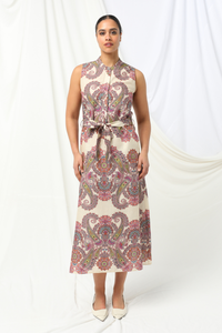 Kachel Amelia Dress Border Paisley