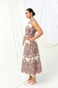 Kachel Amelia Dress Border Paisley