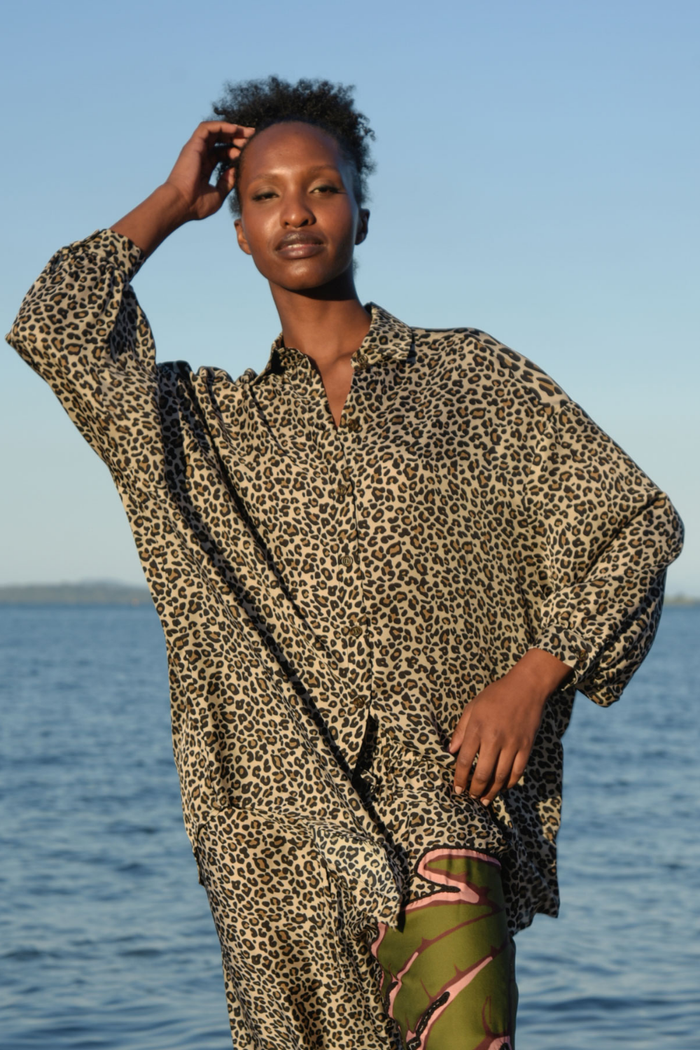 Curate Anything But Ordinary Shirt Leopard Palm Pre-Order