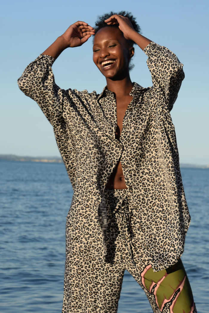 Curate Anything But Ordinary Shirt Leopard Palm Pre-Order