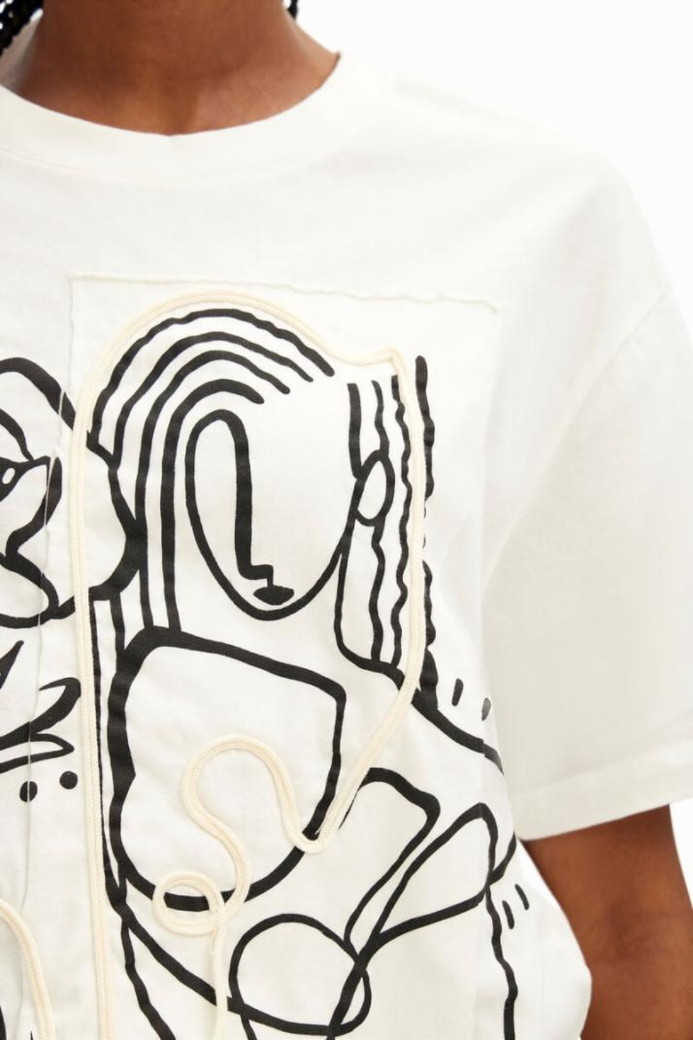 Desigual Arty Illustration T-Shirt