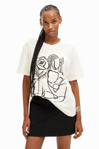 Desigual Arty Illustration T-Shirt