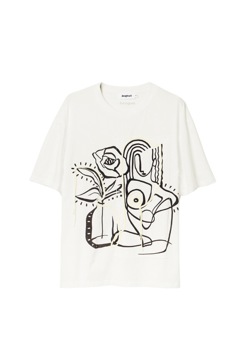 Desigual Arty Illustration T-Shirt