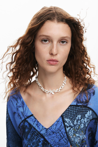 Desigual Arty Print Sweater Marino