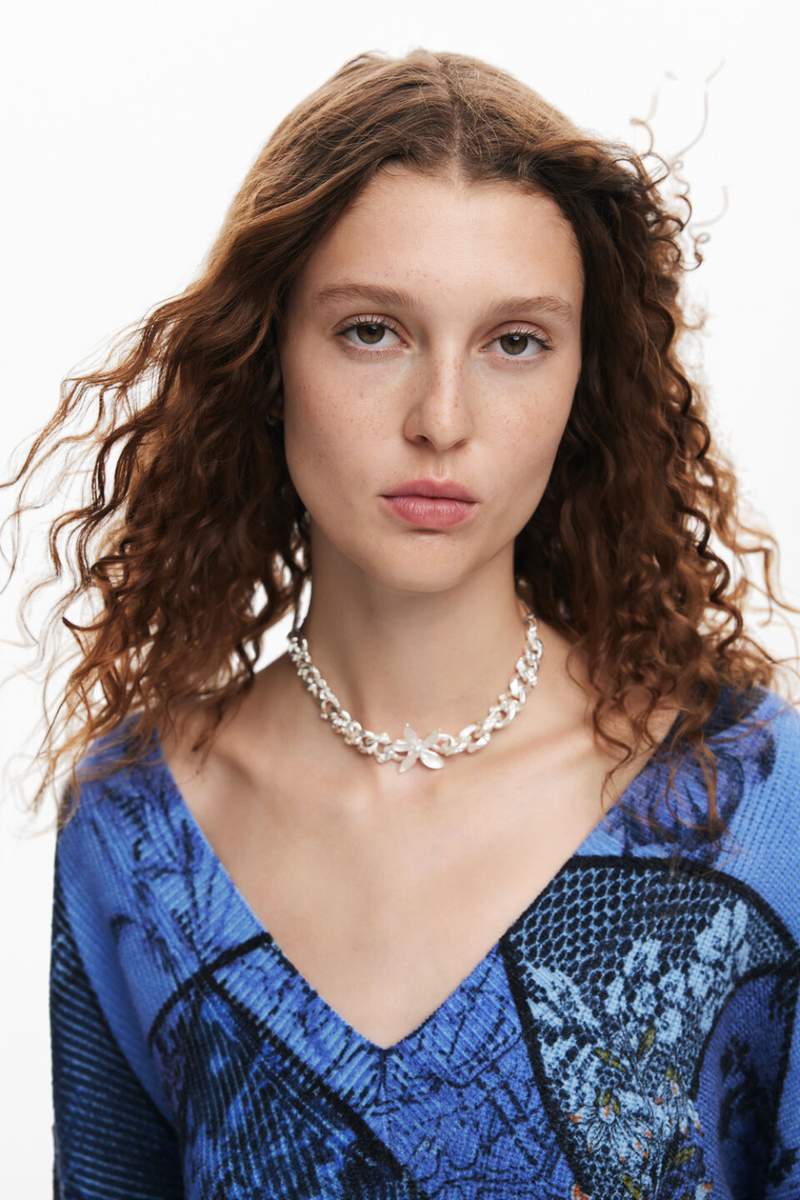 Desigual Arty Print Sweater Marino