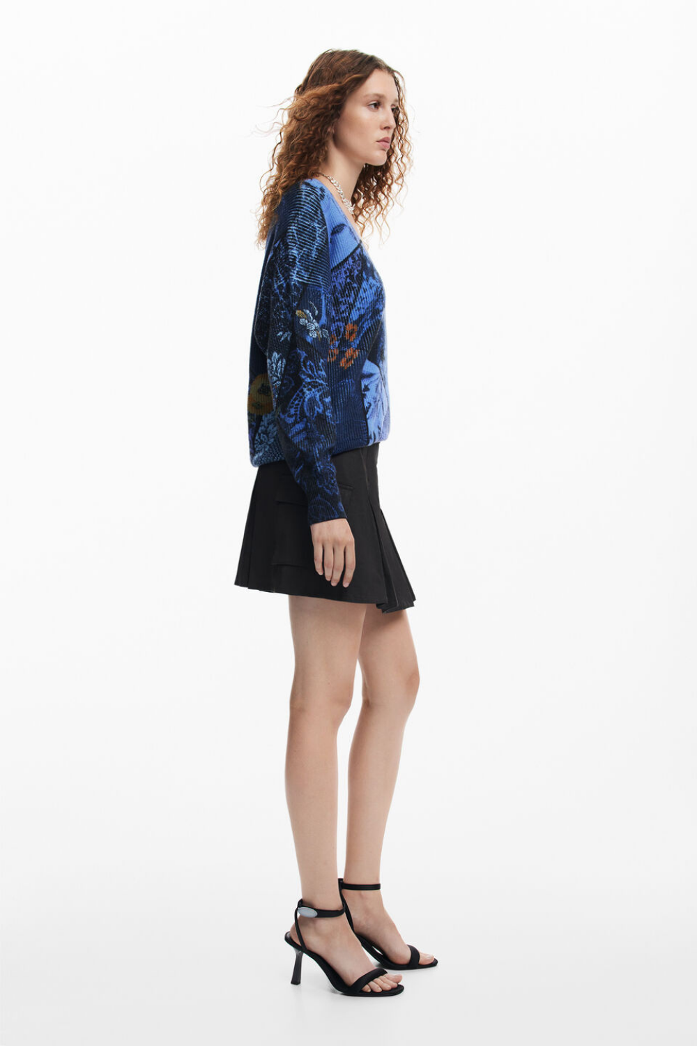 Desigual Arty Print Sweater Marino