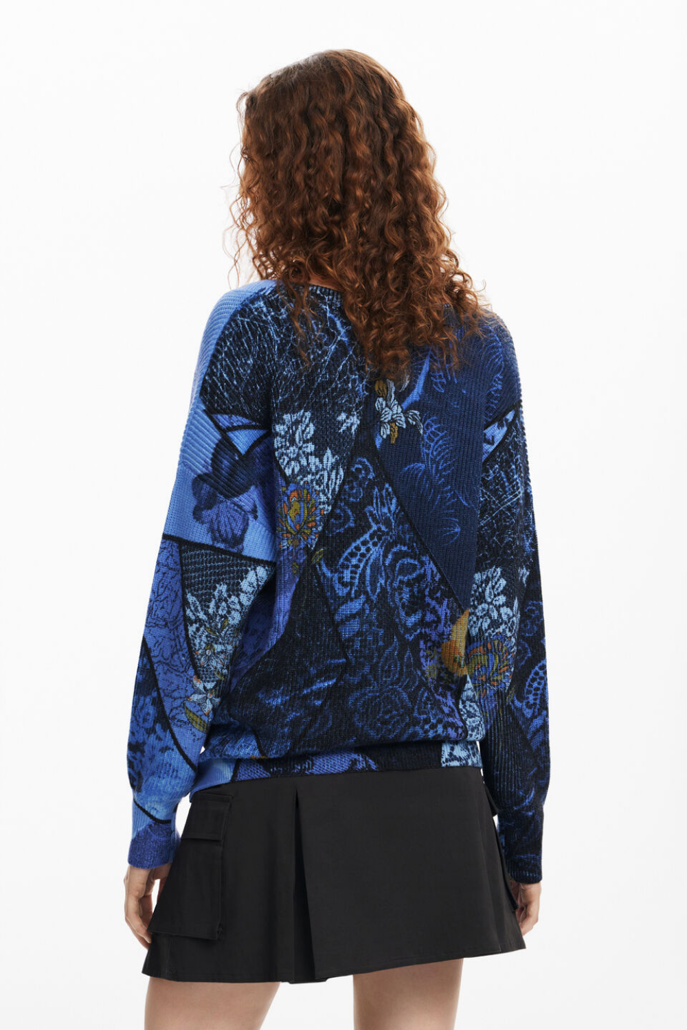 Desigual Arty Print Sweater Marino