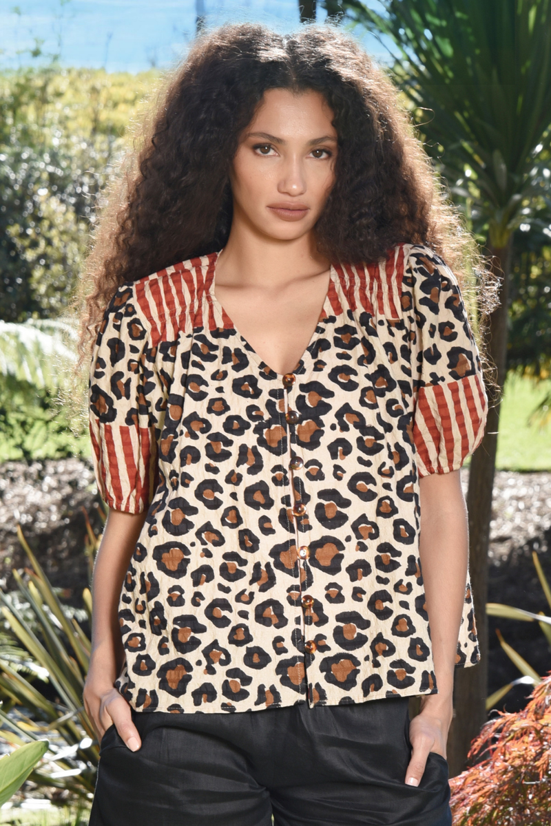 Curate Back In Time Shirt Leopard