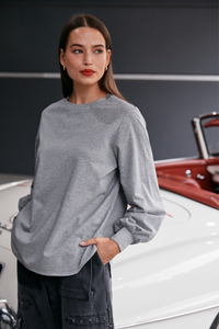 M.A.Dainty Baxter Top Grey Marle
