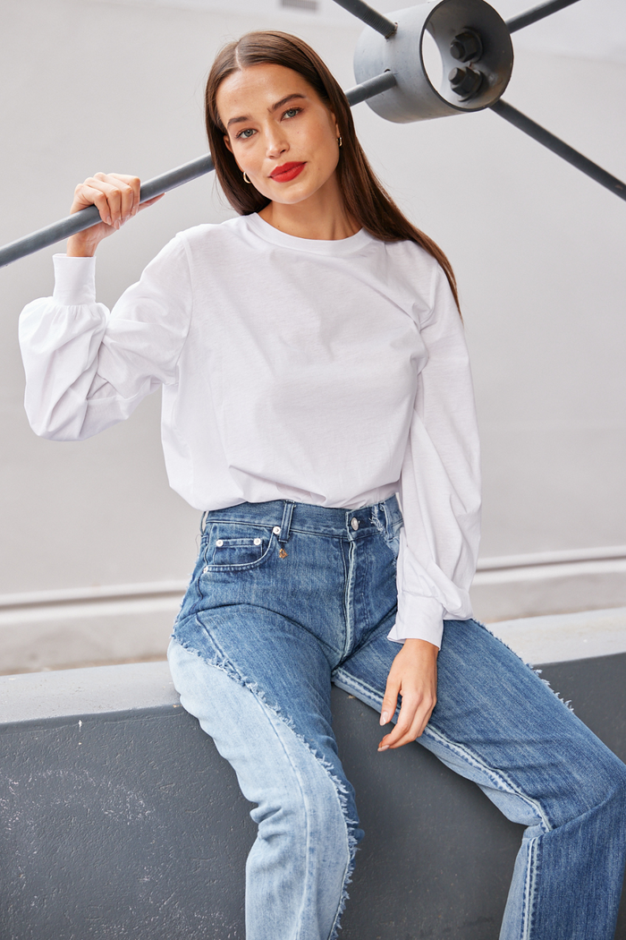 M.A.Dainty Baxter Top White