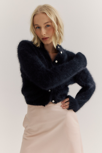World of Nomads Bella Cashmere Cardigan Black