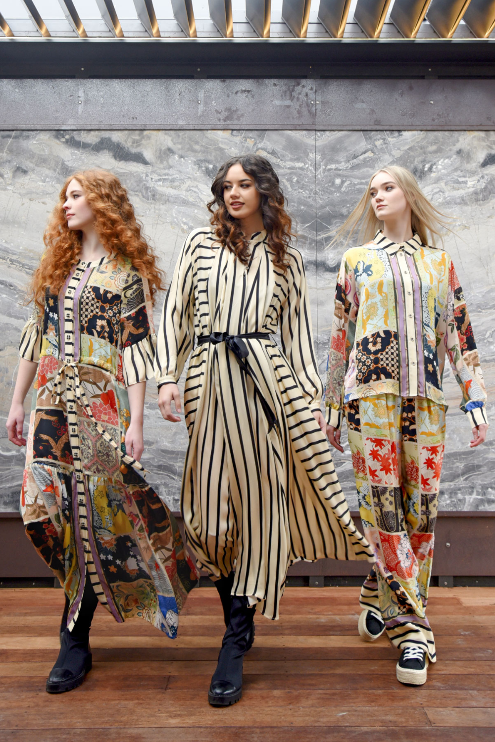 Curate Blurred Lines Dress Stripes Pre-Order