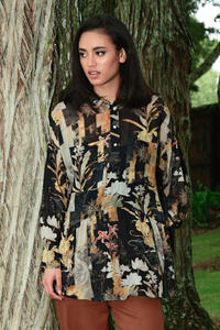 Curate Button Up Buttercup Black Gold Pre-Order
