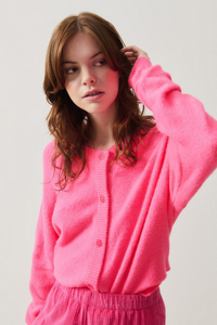 American Vintage Women Cardigan Fluro Pink