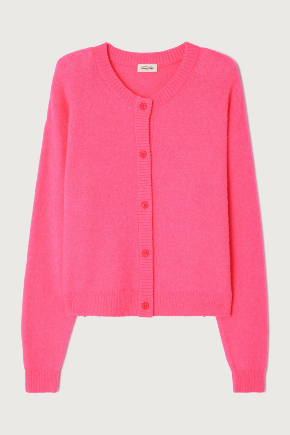 American Vintage Women Cardigan Fluro Pink