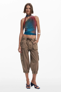 Desigual Cargo Capri Pants