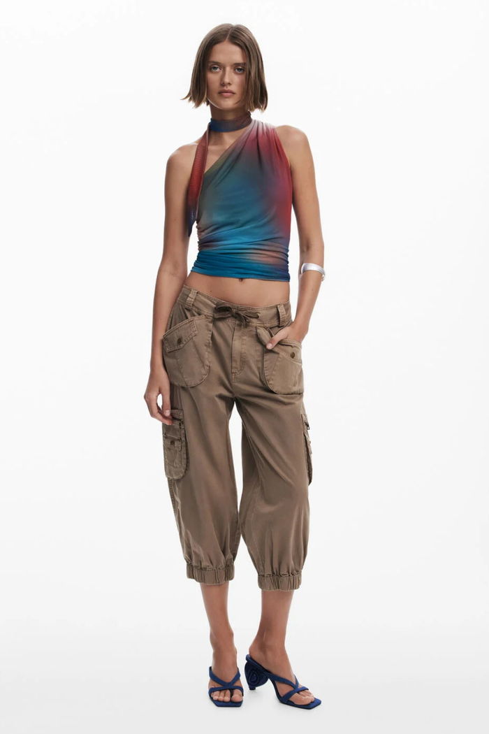 Desigual Cargo Capri Pants