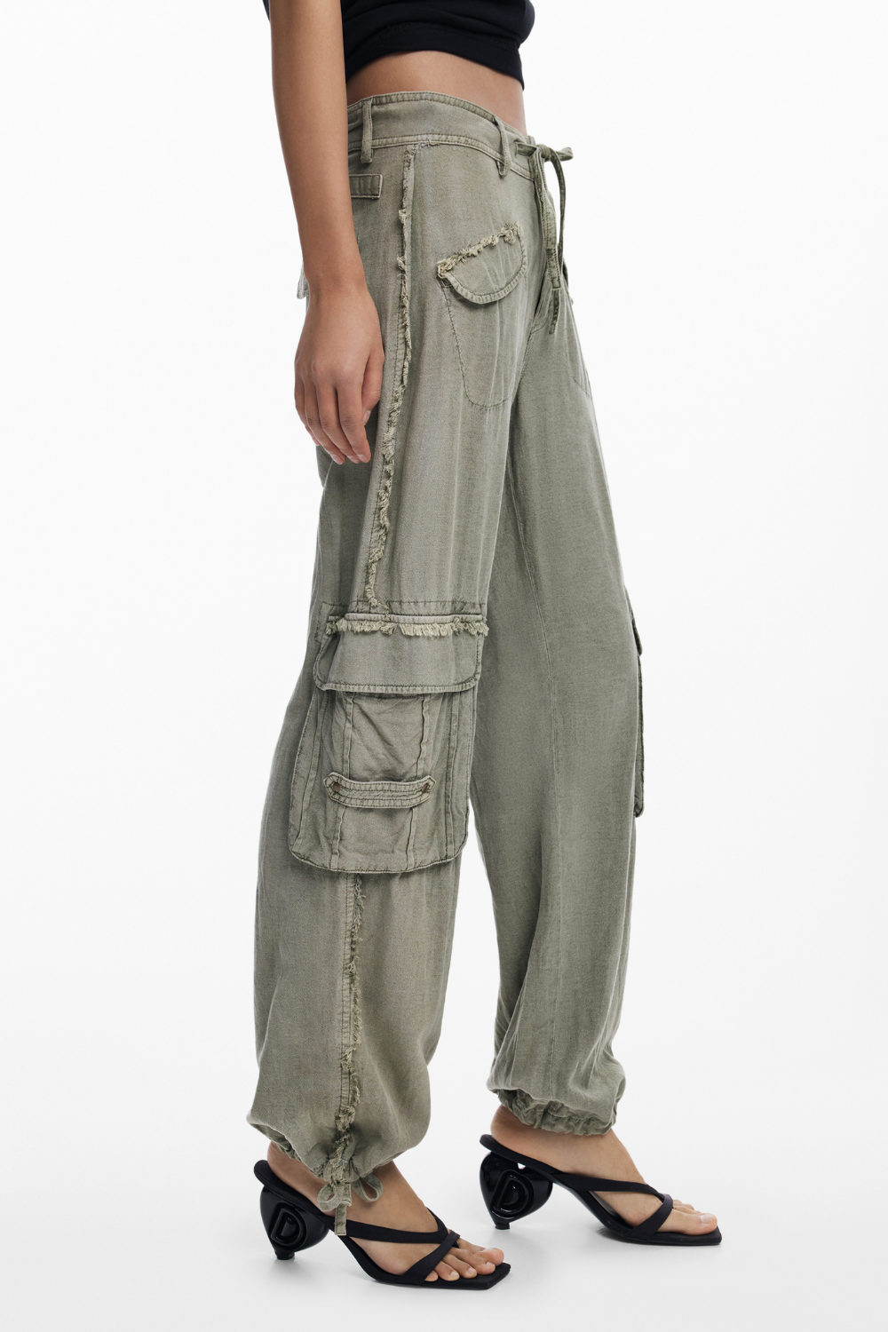 Desigual Cargo Pants Khaki
