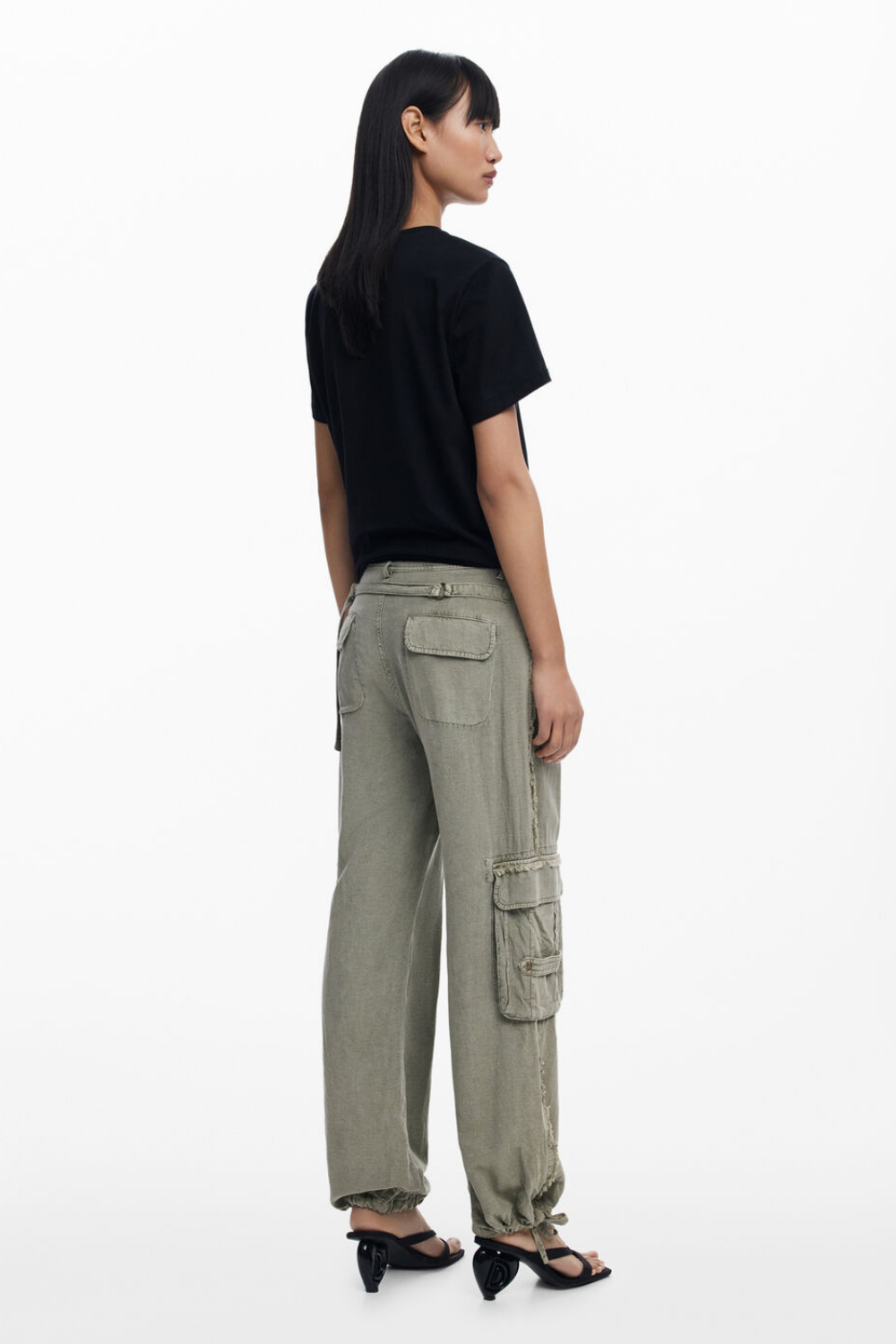 Desigual Cargo Pants Khaki