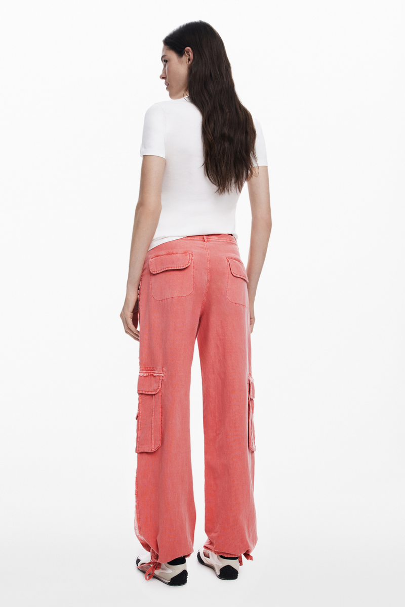 Desigual Cargo Pants Pink
