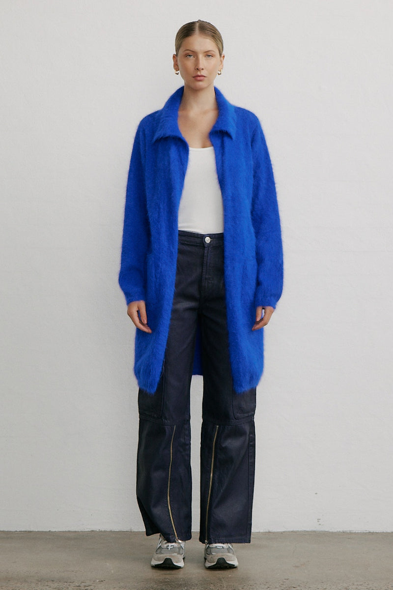 World of Nomads Carla Cashmere Cardigan Cobalt