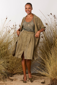 M.A.Dainty Cassie Skirt Army