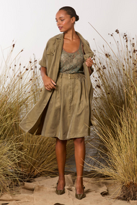M.A.Dainty Cassie Skirt Army
