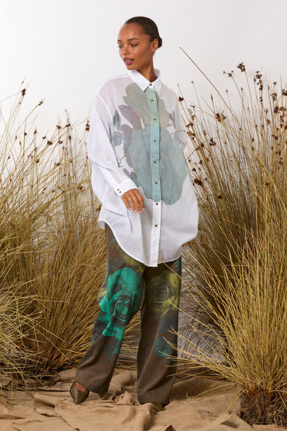 M.A.Dainty Cats Meow Shirt White