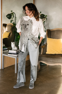 Circular by Maud Alice Dainty Gaude Pants White Dog Pre-Order