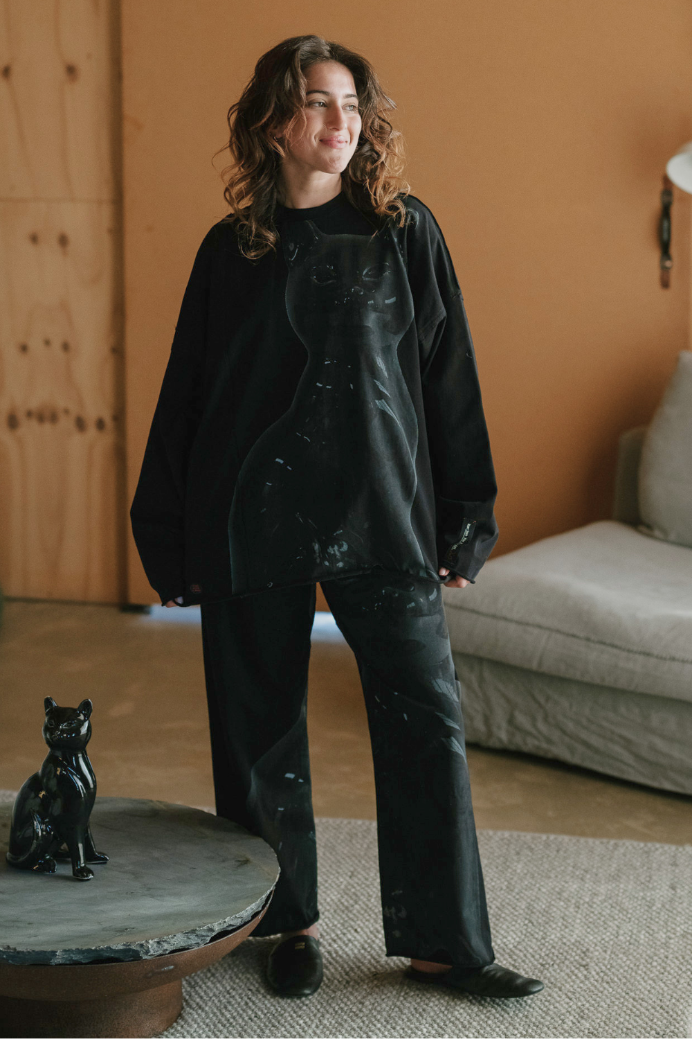 Circular by Maud Alice Dainty Gauge Pants Black Cat Pre-Order