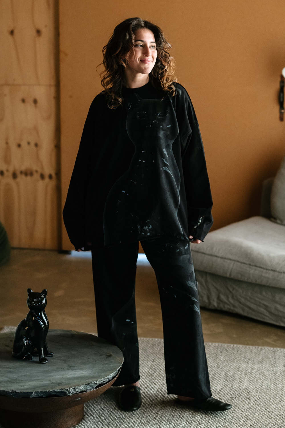 Circular by Maud Alice Dainty Gauge Pants Black Cat Pre-Order