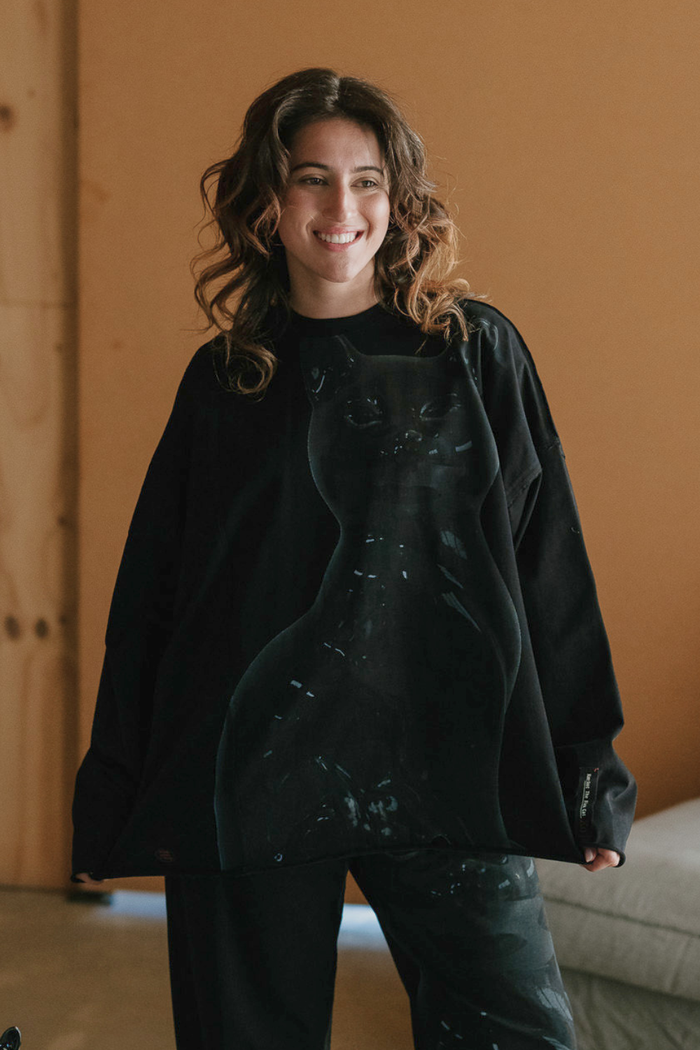 Circular by Maud Alice Dainty Road Trip Windcheater Black Cat