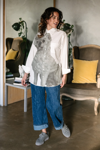 Circular by Maud Alice Dainty Sap Shirt White Dog Pre-Order