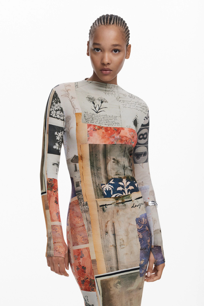 Desigual Collage Fitted Dress Pre-Order