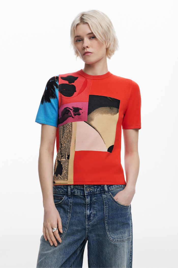 Desigual Collage Print T-Shirt By M. Christian Lacroix