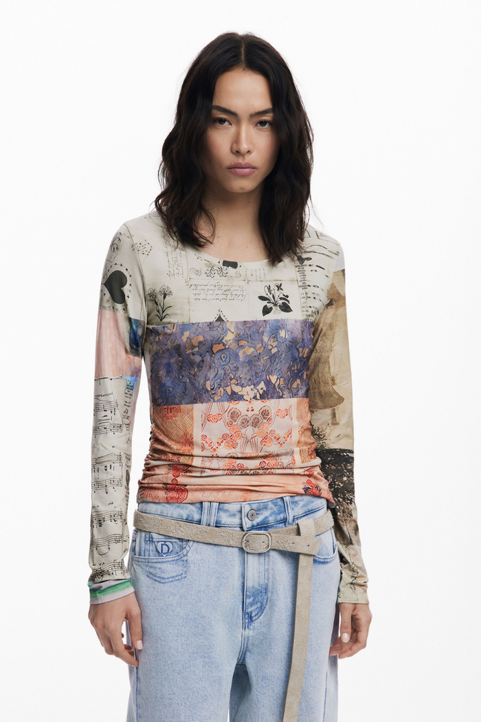 Desigual Collage Ruched T-Shirt Pre-Order