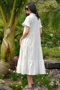 Coop Frillaxed Dress White Pre-Order