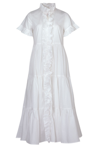 Coop Frillaxed Dress White Pre-Order