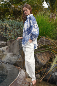 Coop Linen on the Edge Pants White Pre-Order