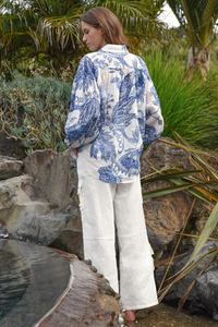 Coop Linen on the Edge Pants White Pre-Order