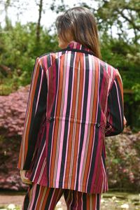 Cooper Its A Bold Shoulder Jacket Pink Multi Stripe Pre-Order